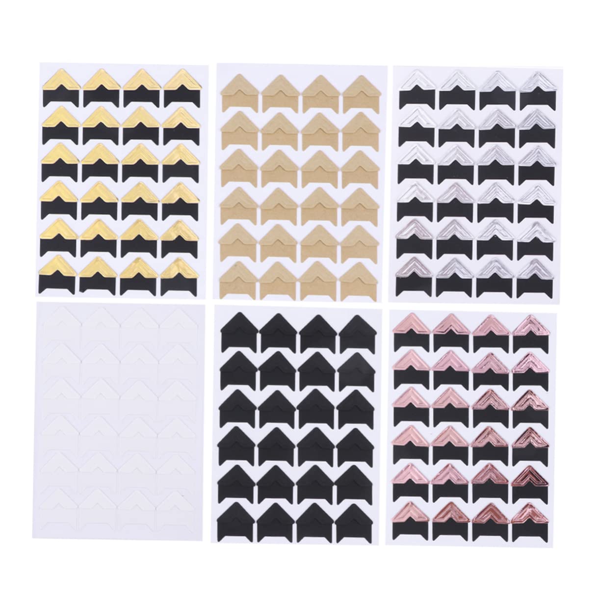 SHINEOFI 60 Hojas Foto Protector Pegatina DIY Scrapbooking Pegatina Pegatinas De Papel Foto Esquinas De Montaje Álbum De Recortes Foto Papel Adhesivo Foto Pegatinas De Esquina Álbum De