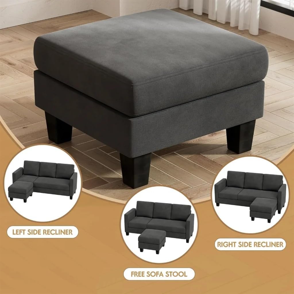 Sofa with Linen Fabric Sectional Sofa Couch Movable Small Couch for Small Apartments Living Room Home