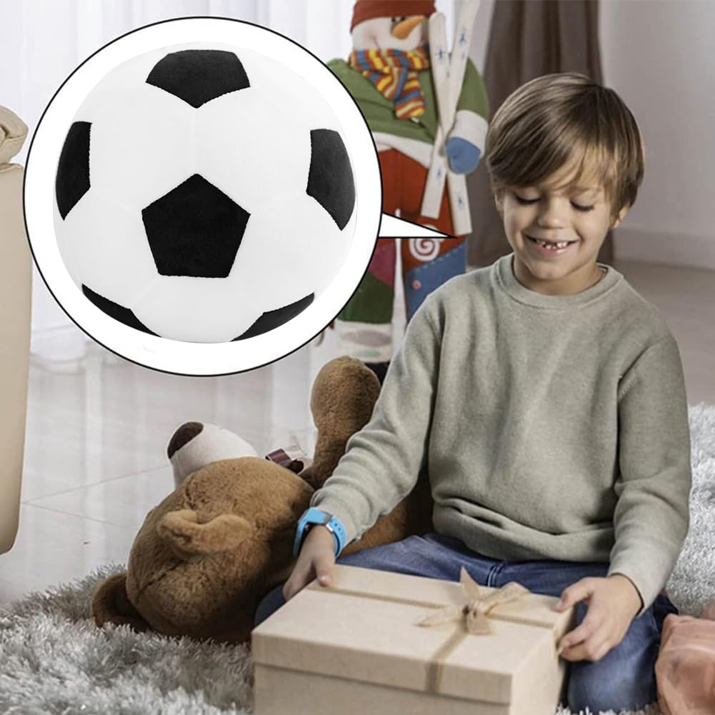 Calcio in Peluche, Palloni da Calcio in Peluche, Peluche Palla Giocattolo Calcio Peluche Sport Giocattoli Calcio Fan Camera Decorazione Regalo (25 Cm)