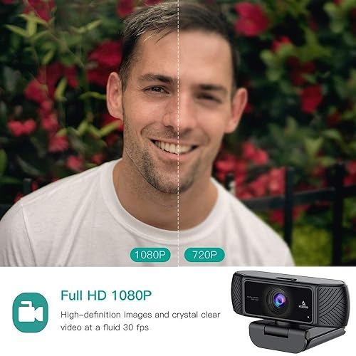 Miniatura 7 de NexiGo Cámara web 1080P 60FPS con micrófono para transmisión, autoenfoque avanzado, con cubierta de privacidad, cámara web de computadora N680P Pro