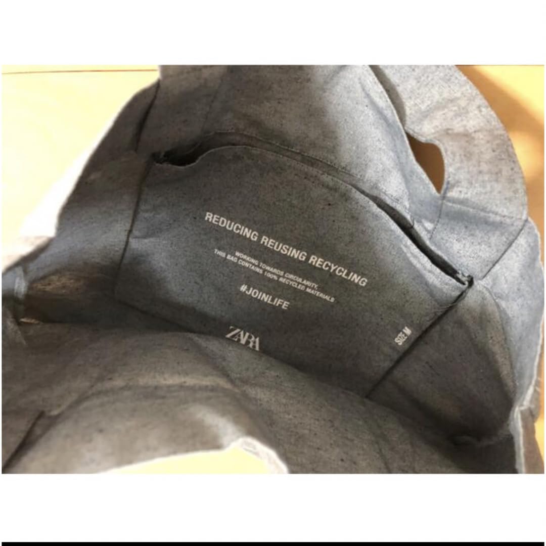 Amazon.co.jp: ZARA ザラ 布製 エコバッグ グレー M. Lセット