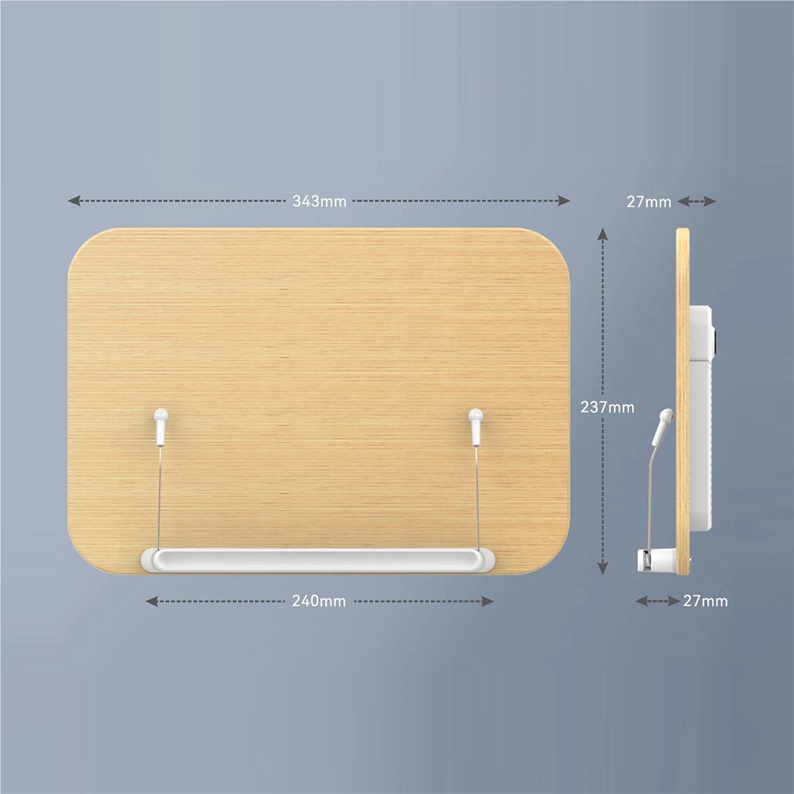 Estante de recetas, soporte escritorio for libros for lectura con Clips, plegable y en ángulo ajustable for exhibición cocina Para Recetas