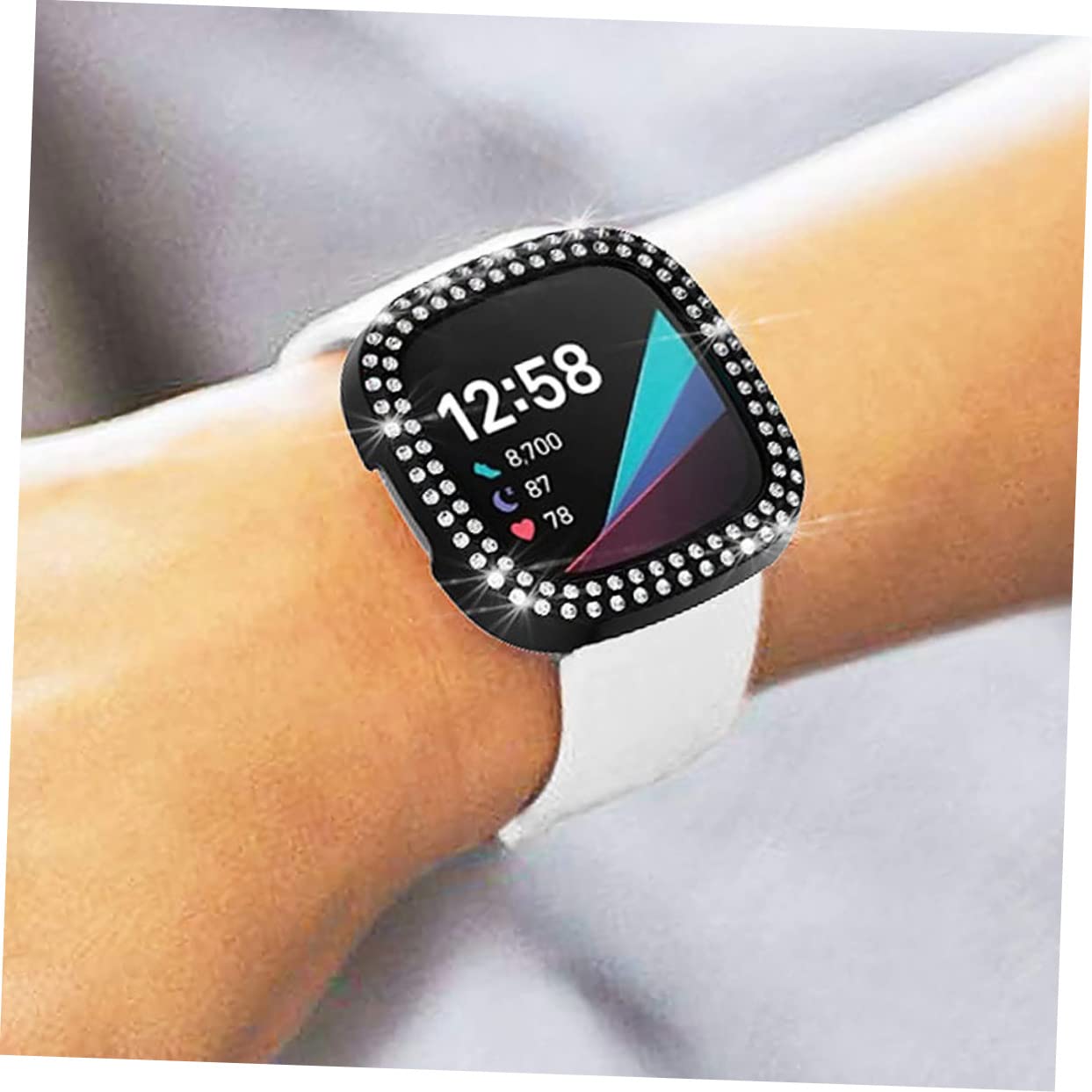 Gadpiparty 14pièces Coque De Complète pour Montre Compatible avec Sense Étui TPU Anti-Rayures Transparent Et Émaillé Accès Facile à Toutes Les Fonctions
