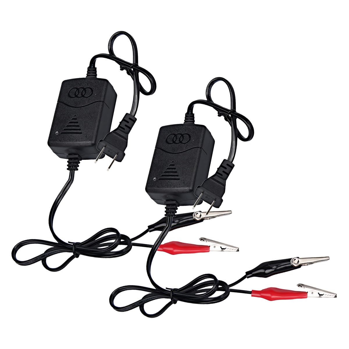 12V 1300mA Sealed Lead Acid (SLA) Smart Battery Charger Maintainer, Automatic Car Charger Maintainer for RV, ATV, Boat, Motorcycle Battery Trickle Charger with Short Circuit Protection (2PCS)