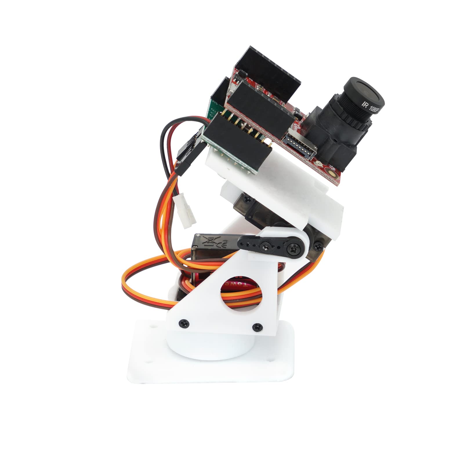 OpenMV Pan Tilt + 3.7V Li Battery + Charging Cable, SingTown, 360 Auto Tracking Face or Color Ball Robotics, OpenMV Compatible