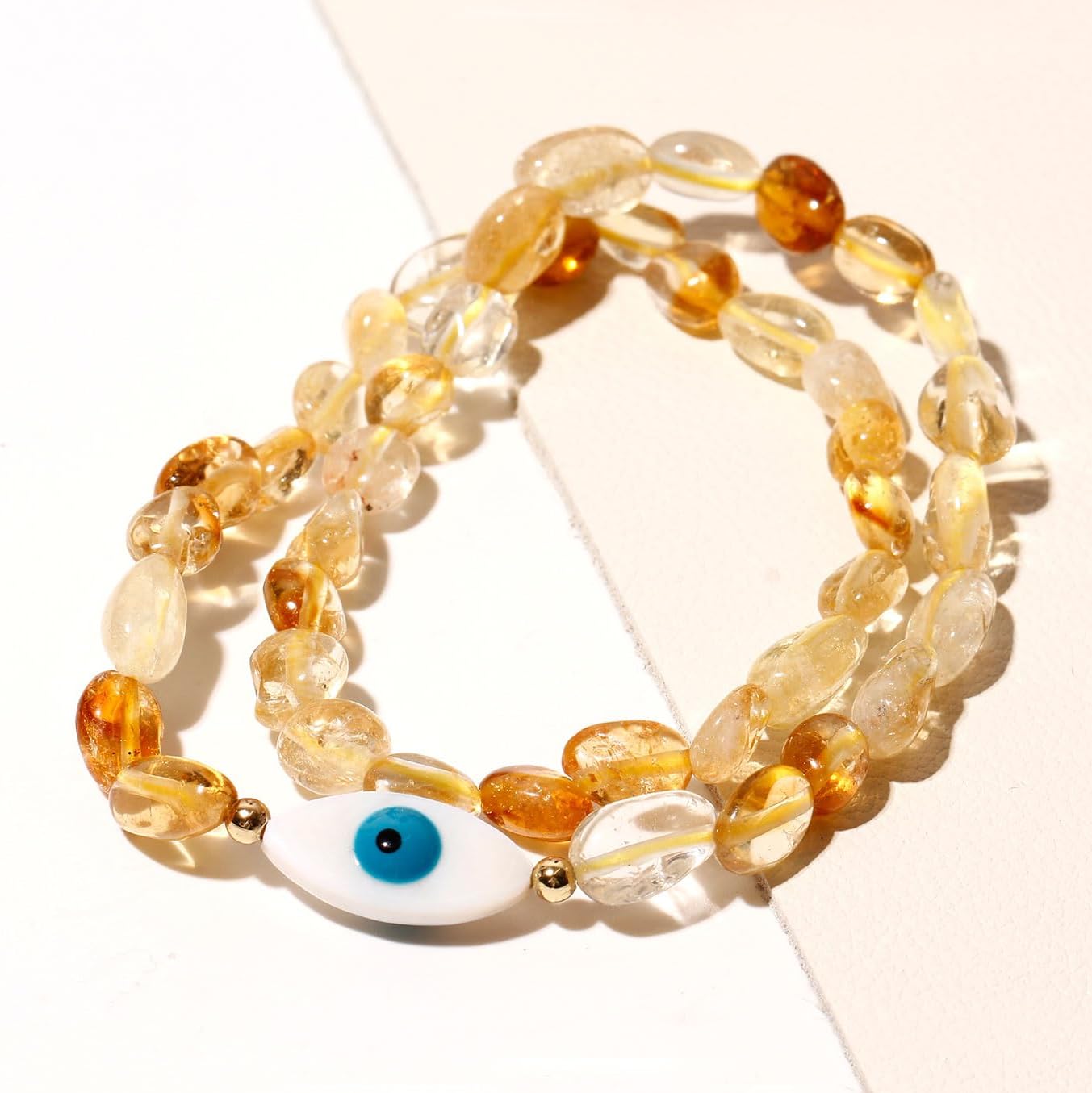 Spiritual Tumbled Crystals Shell Evil Eye Bracelets Protection Boho Wrap Bracelets for Women Wealth Good Luck - Image 8