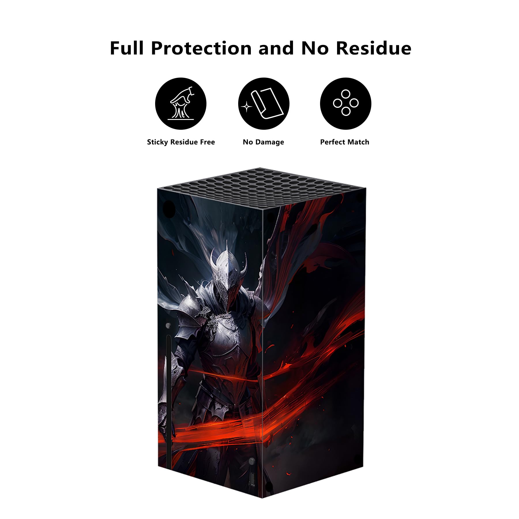 PlayVital Adesivo Skin per Xbox Series X Console&Controller Sticker Decal Cover Vinile per Xbox Series X-Cavaliere d'Argento