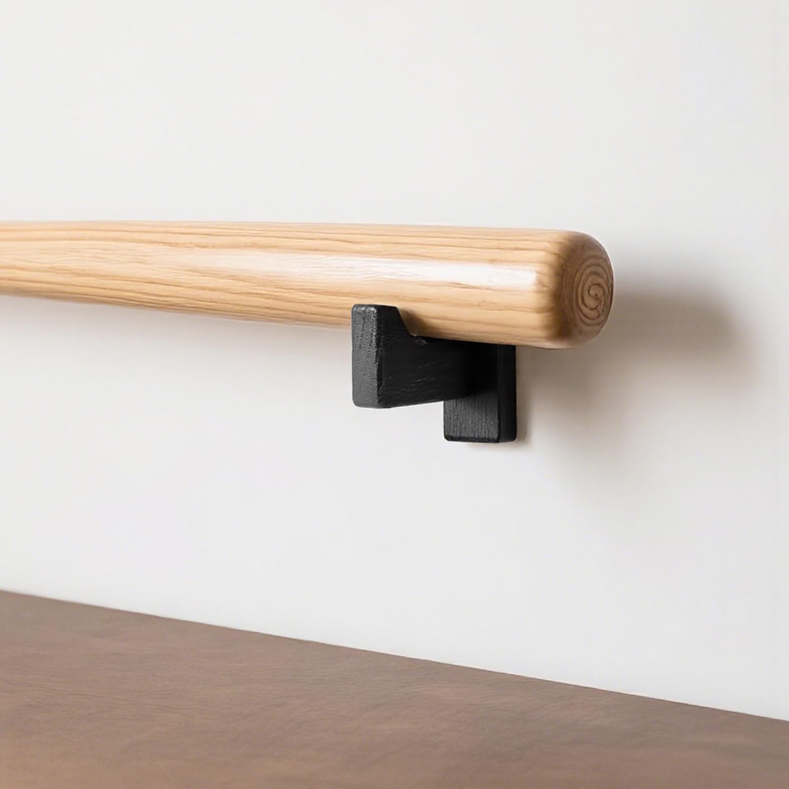 Lot de 6 Supports Mural pour Batte de Baseball en Bois - Accessoires de Défense avec 9 Vis & 9 Bouchons - Pour Maison, Club, Salle de Sport - Noir