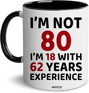 80th Birthday Gifts for Women, Men, Dad, Mom - 1943 Birthday Gifts for Women, 80 Years Old Birthday Gifts Coffee Mug for Wife, Friend, Sister, Her, Brother, Colleague, Coworker, Christmas