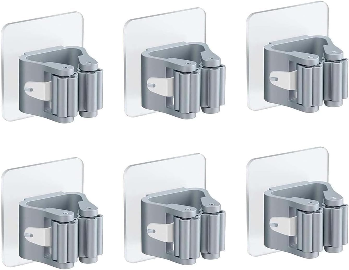 6 Pcs Broom Holder, Mop Holder, Home Organisation, Organisation, Kitchen Organisation, Broom Holder Wall Mounted, Mop And Broom Holder, Mop Holder Wall Mounted, Brush Holder Wall Mounted, Wall Clips