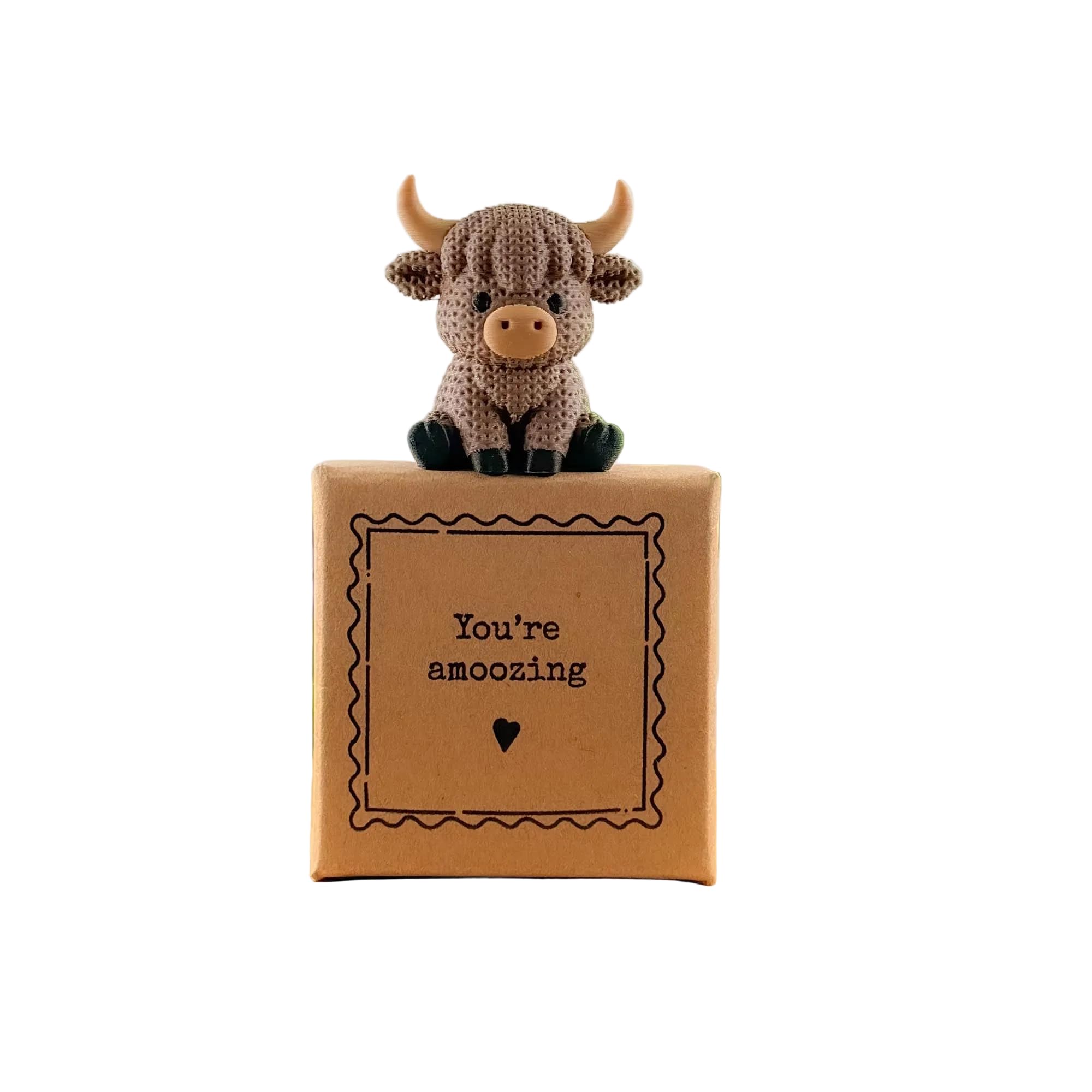 Image Industry You're Amoozing - Tiny Little Gifts - Ellie the Highland Cow - Best Friend - Sentimental Gifts - Loved One - Cute Present