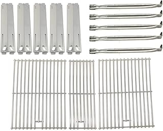 Replacement Kit for Member's Mark M3207ALP, Grand Hall CG109ALP, CG108ALP, Grand Cafe CG108ALP, Includes 5 Burners, 5 Heat Plates & Stainless Cooking Grates