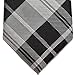 Retreez Modern Classic Plaid Check Styles Woven Microfiber Skinny Tie - Black and Grey