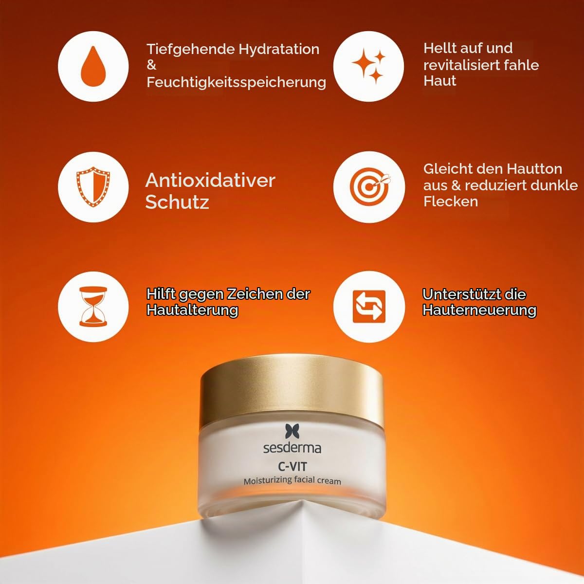 SESDERMA C-VIT Feuchtigkeitsspendende Gesichtscreme 50 ml Mit Vitamin C