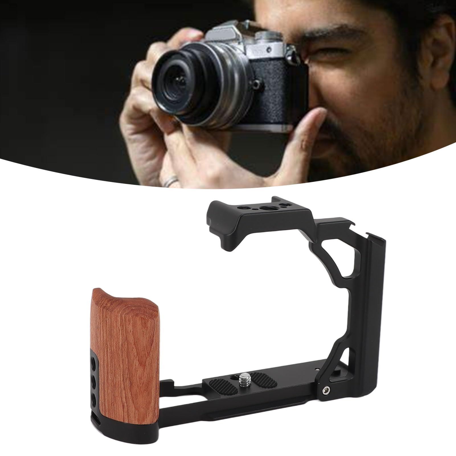 Cage Complète En Aluminium Pour Nikon ZFC - Avec Poignée En Bois, Griffe Froide Et Rails Arca - Protection Et Modularité