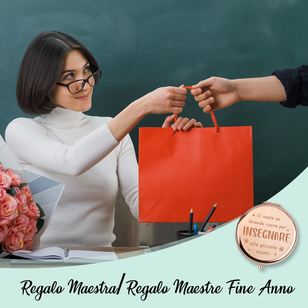 Regalo Maestra,Regalo Maestre Fine Anno,Regalo Per Insegnante,Idee Regalo Insegnanti Specchio Compatto,Regali Maestre,Regalo Maestra Educatrice Fine Anno,Regalo Per Maestra Asilo,Regalo Maestre Natale