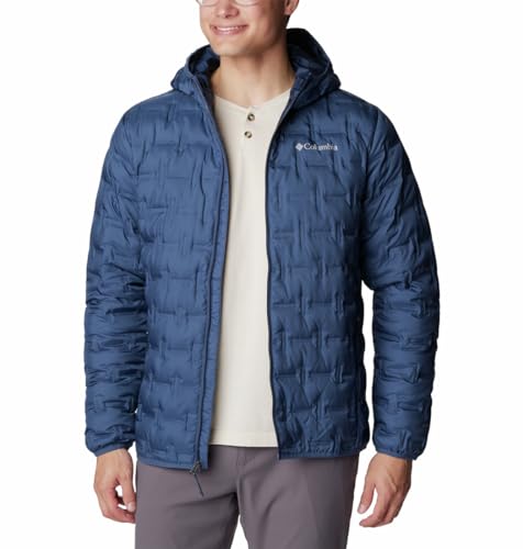 Image of Columbia Men Omni-Heat Reflective Delta Ridge Hooded Hiking and Trekking Down Jacket