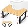LIDTOP Bamboo Toilet Stool, Poop Stool Foldable,7 8 9 Inches Adjustable Heights Potty Stool for Adults Kids, Portable Pooping