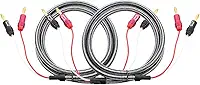 Cabos & Plugs, Par de Cabos de Caixa Trançado para Caixas de Som, com plugues Banana soldados (1.5m)