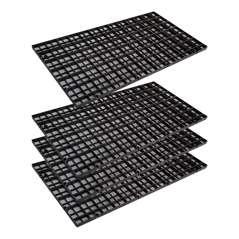 4 Pcs Aquarium Fish Tank Divider Fish Tank Bottom Tray Egg Crate Divider Plastic Grid Divider Aquarium Filter Separator Fish Tank Partition Board for Plants Fishes 30 x 15cm