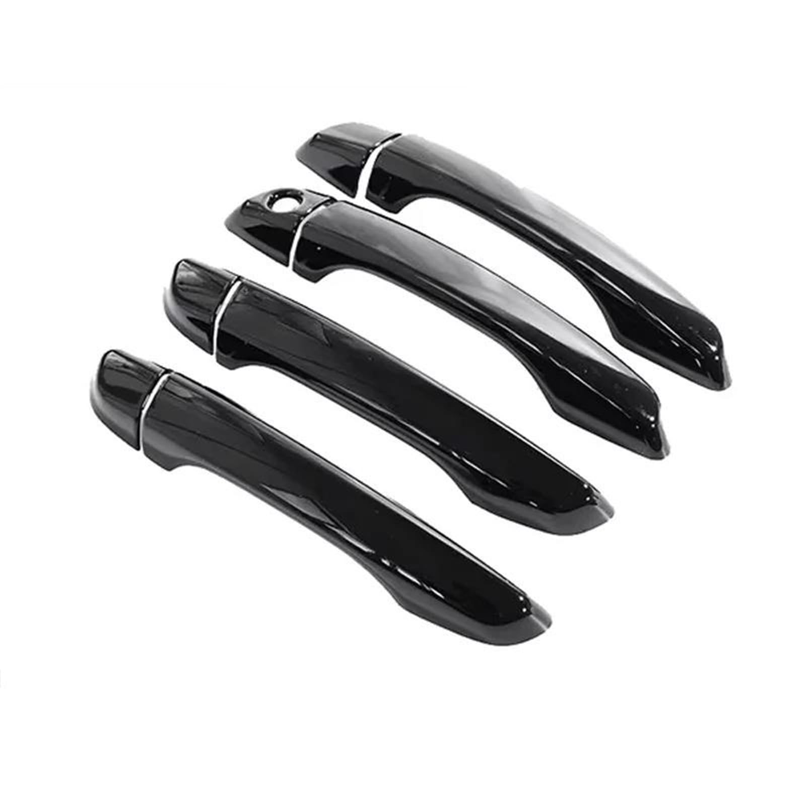 JTWMTY for Peugeot 208 MK2 P21 2020~2023 Gloss Black Car Door Handle Cover Protective Exterior Trim Stickers(Style 2)