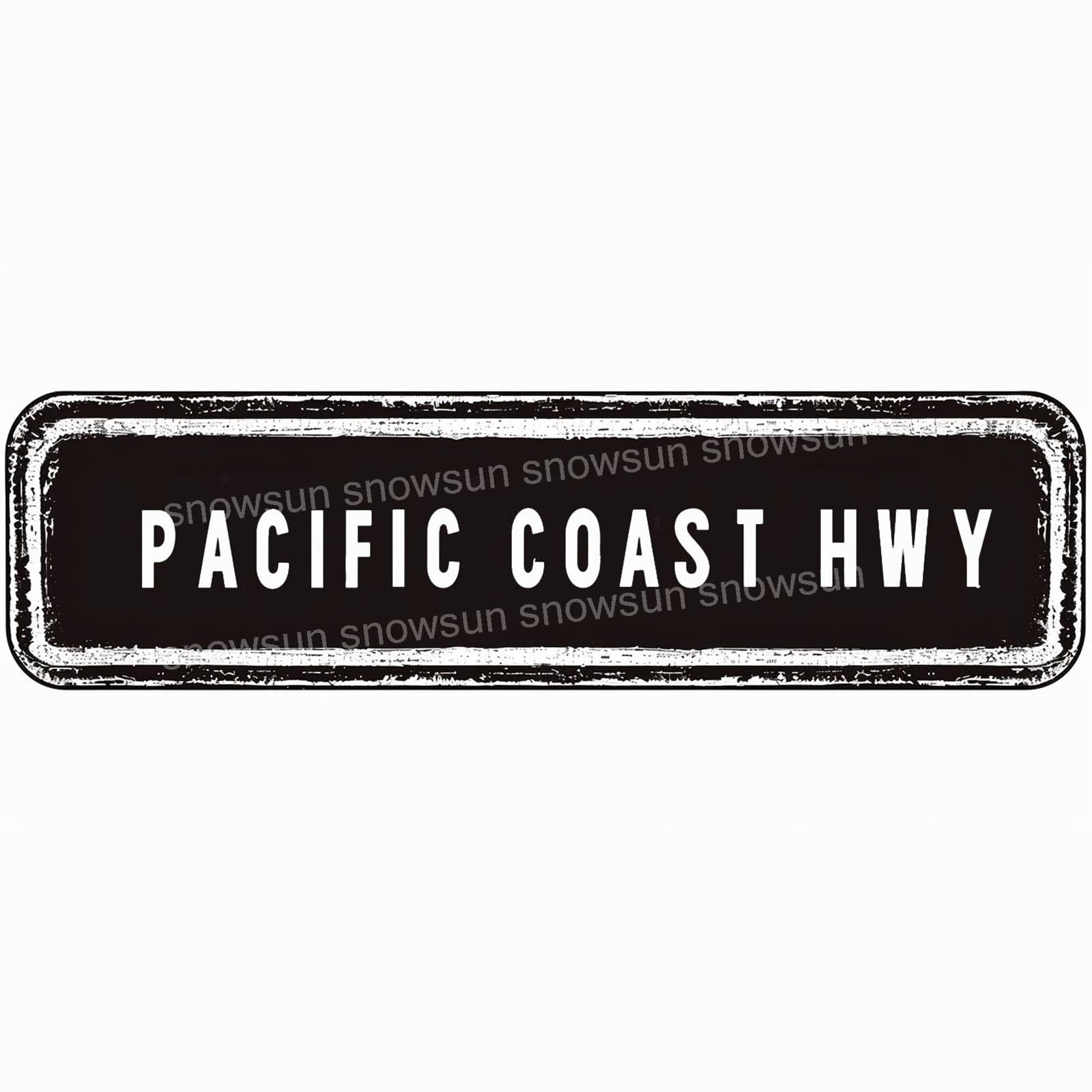 Pacific Coast Hwy Vintage Metal Signs Retro Tin Sign For Home Bar Office Outdoor Garden Wall Decor 4x16 Inch