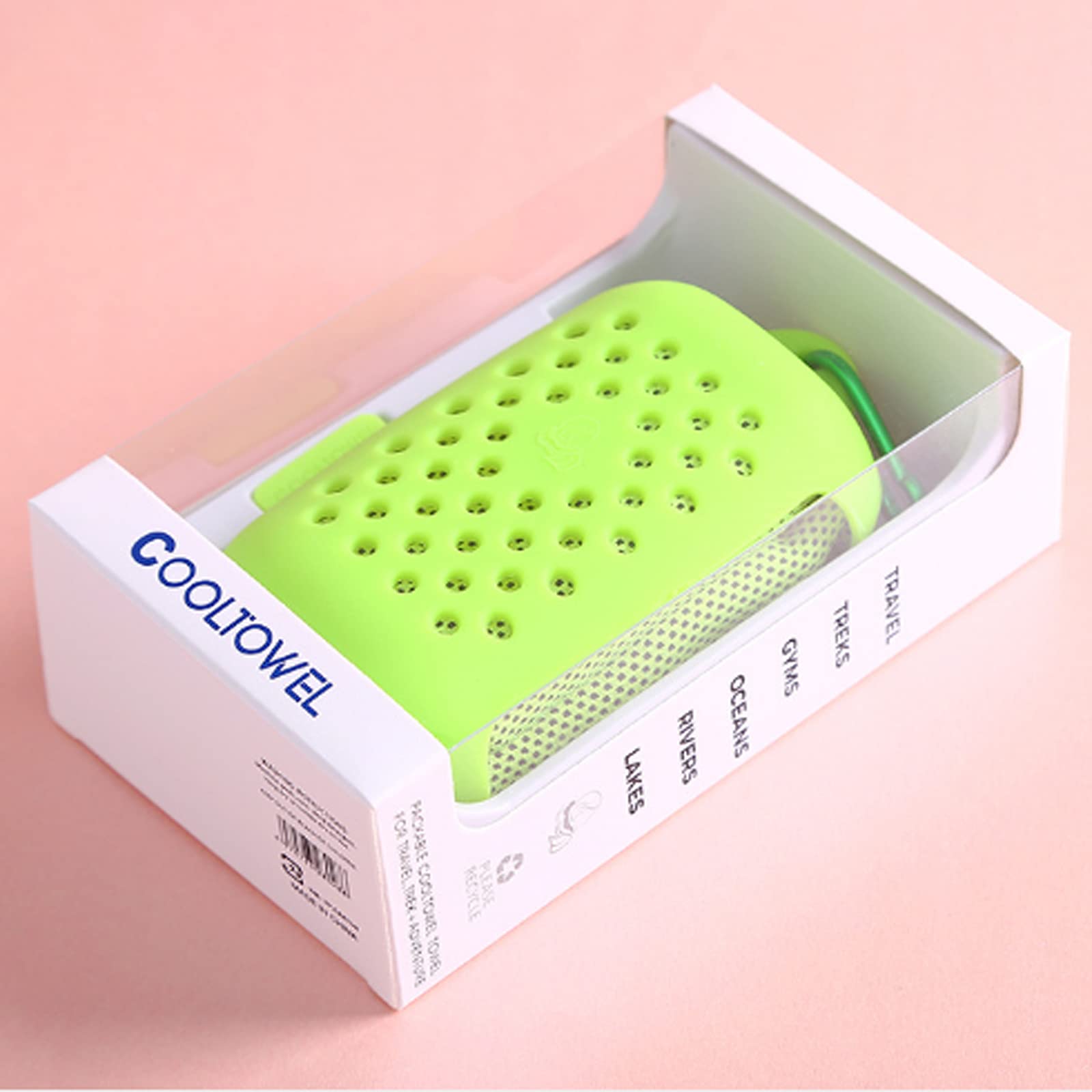 Serviette Rafraîchissante En Microfibre Super Absorbante Ultra Compacte à Séchage Rapide Pour Natation, Camping, Gym, Plage, Voyage (vert