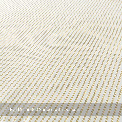 Jml 3 Piece Ruffle Skirt Bedspread Queen - 30 Inches Drop Ruffled Style Bed Skirt Coverlet Bedspread Set (430Gsm) With 2 Shams - Polka Dot, Breathable Bedding Quilt Set,Gold #TOP6