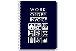 BookFactory Contractor Work Order and Invoice Book with Carbonless Duplicate Pages -...