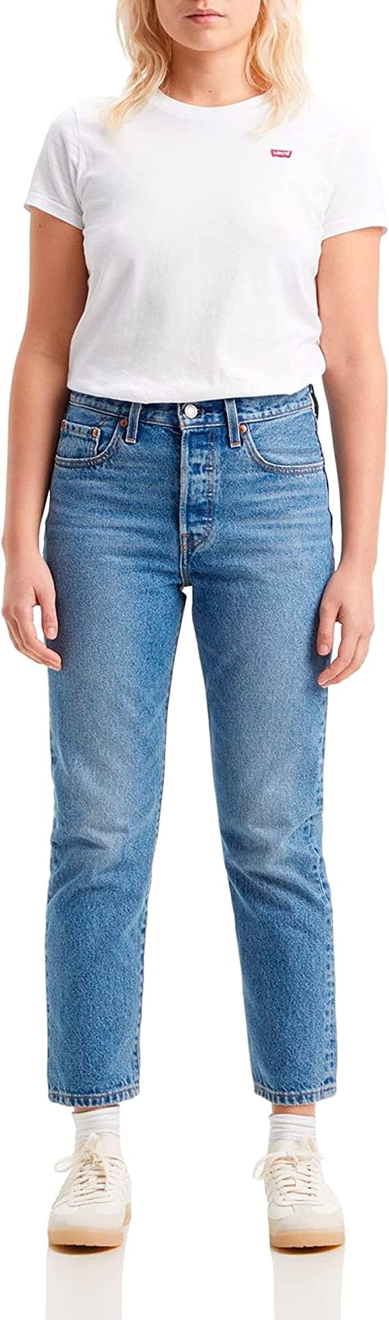 Levi's 501 Crop Jeans Femme, Medium Indigo Worn In, 29W / 30L
