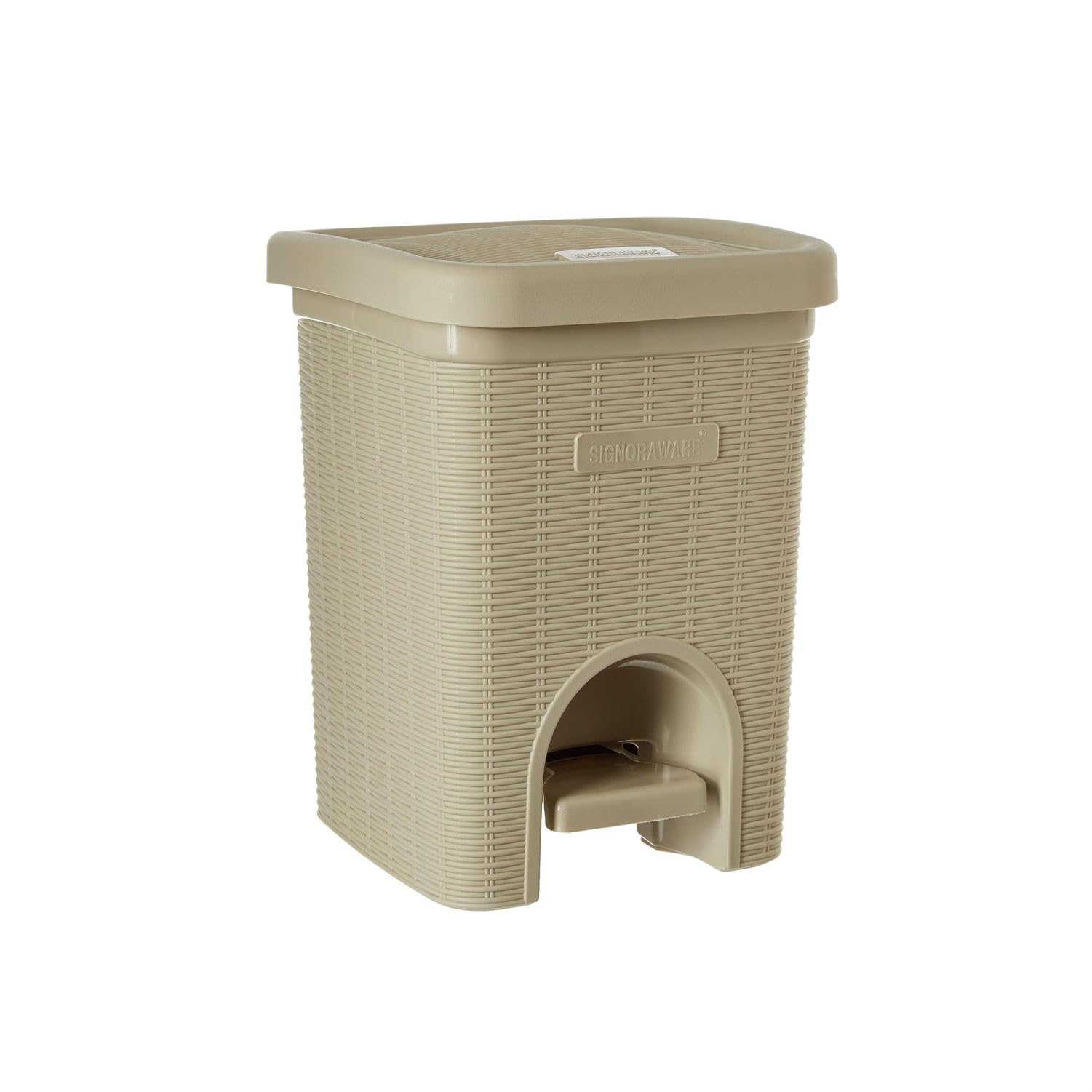 SIGNORA WARE Plastic 7 Liters Modern Lightweight Pedal Dustbin/Thrash Can Dustbins With Lid For Home Office/Non Garbage Smell/Unbreakable Single Mould/Heavy Duty Kitchen Bedroom Bathroom(7Ltr Beige)-image-33