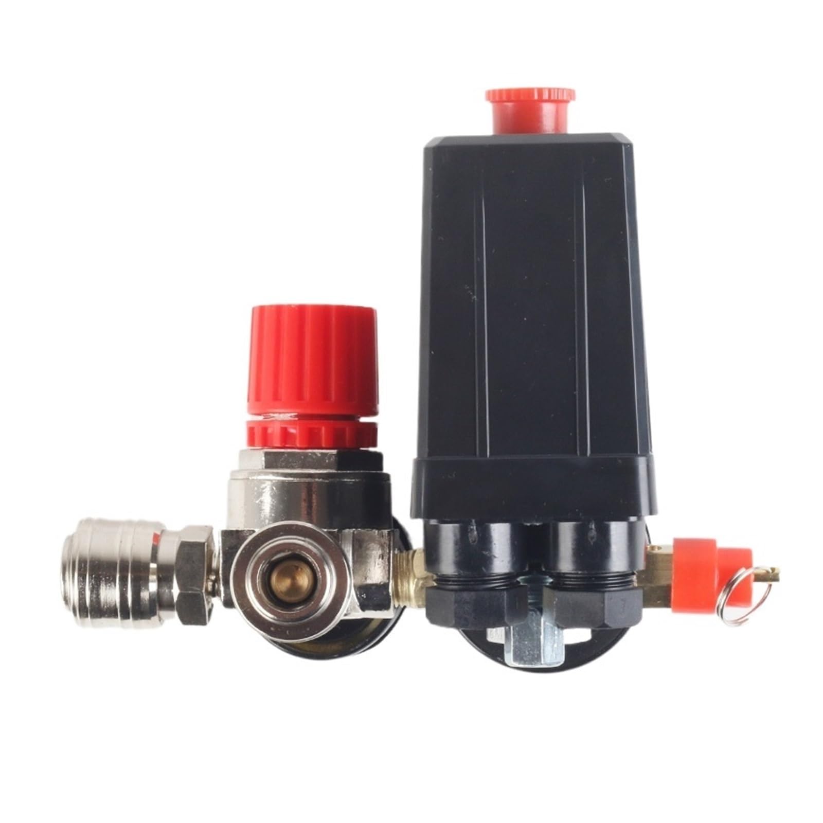 Regulator ciśnienia, 2 Szt. Przełącznik Ciśnienia, Sterowanie Pompą Powietrza, Zawór 0-180 PSI Z Manometrem, Regulator 240 V, Sprężarka, do pistoletu natryskowego(15A)