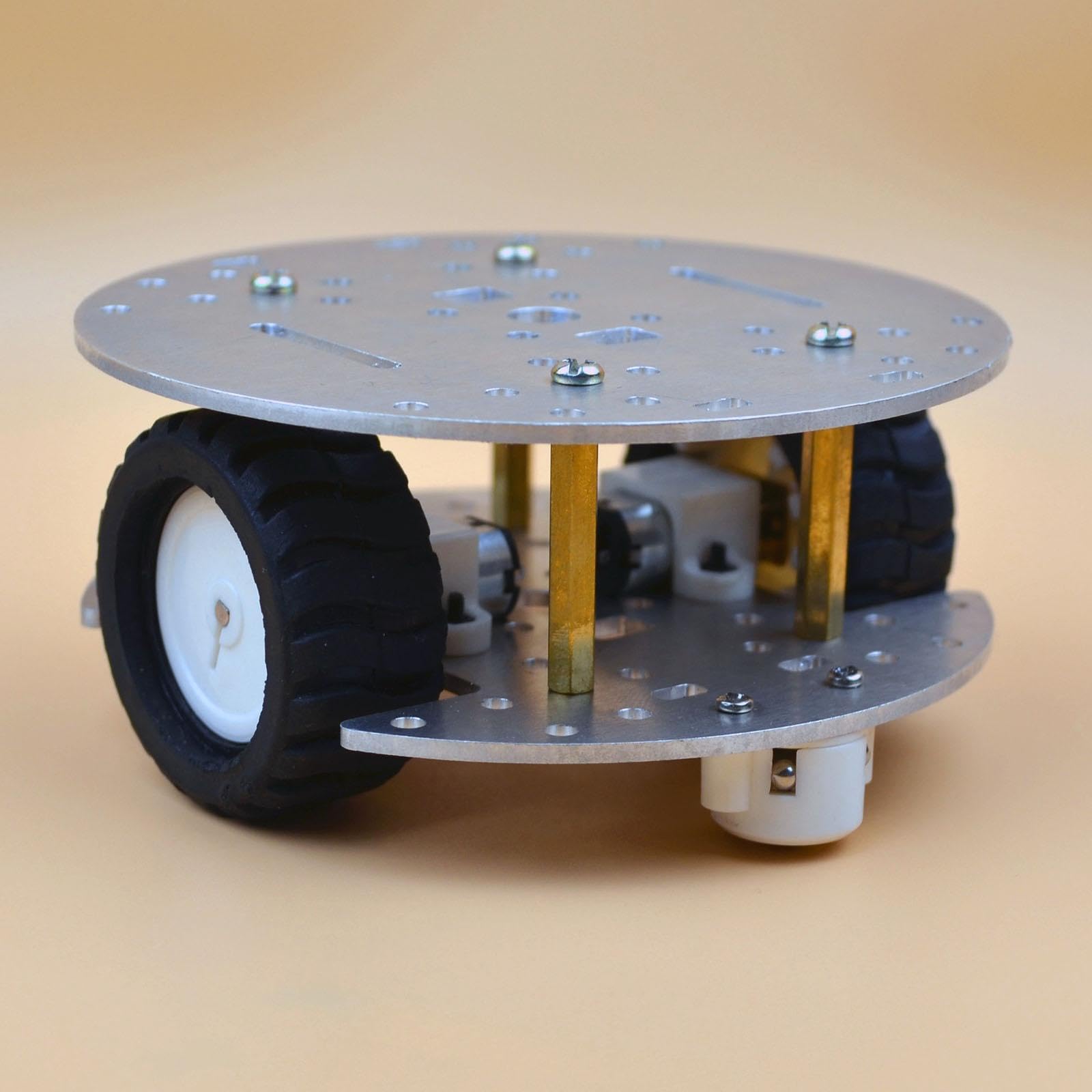 Chasis de Coche Robot Inteligente, Chasis DIY, Marco de Codificación, Regalo, Motor Reductor, Plata