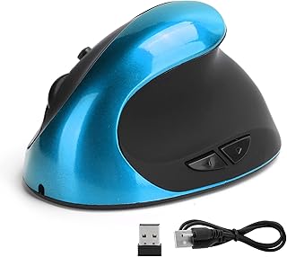 Optical Vertical Mouse 3rd Gen Right Hand Ergonomic Grip Office Gaming Computer Mice Vertical Mouse Silent Mice(Sky Blue)