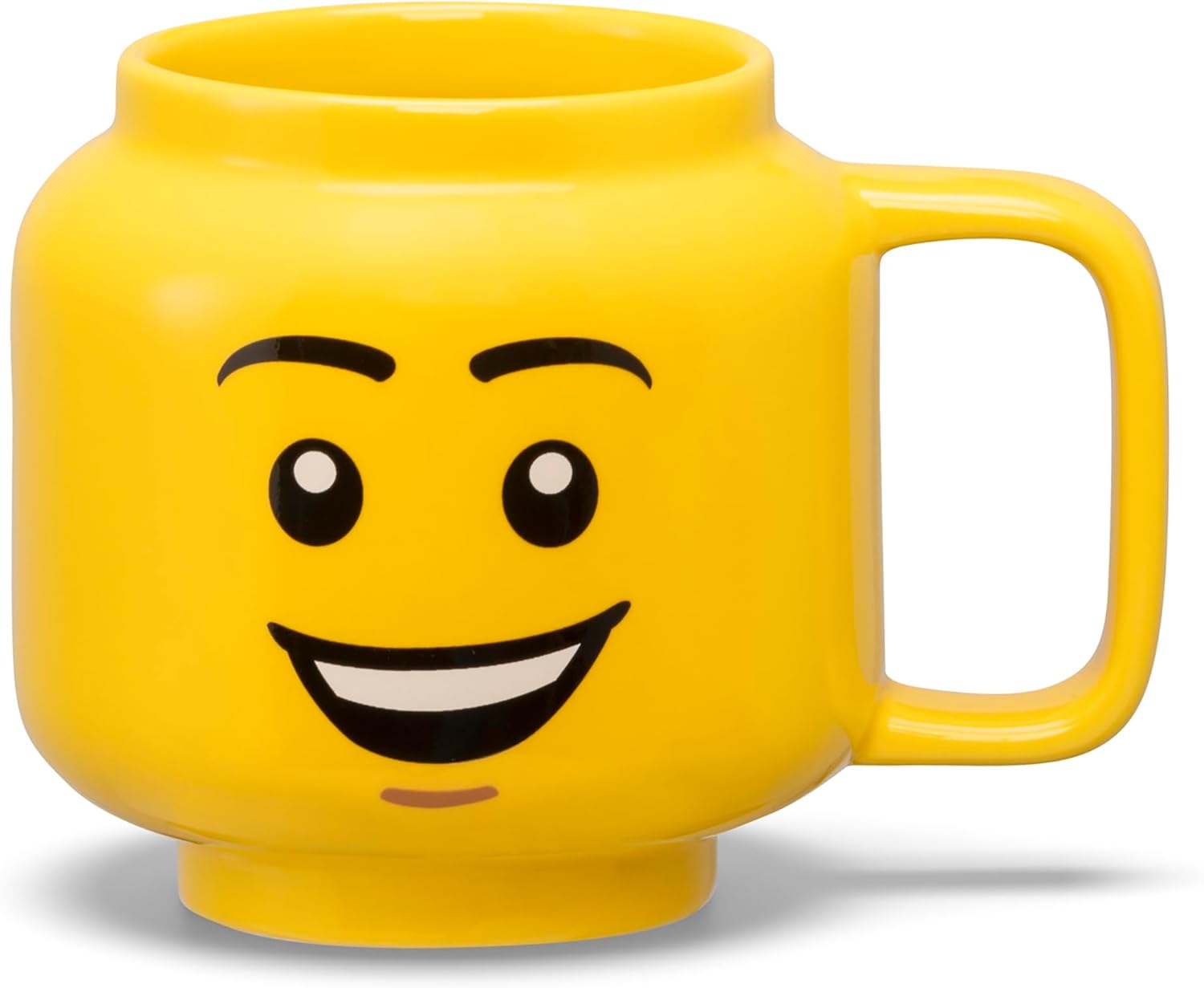 Lego: Ceramic Mug Small - Happy Boy - 8.6oz (255 mL), Classic Yellow Minifigures Head, Novelty Cup, Dishwasher Safe, Hot & Cold Drinks, Face Graphic