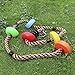 Rainbow Craft Colorful Climbing Rope - 6.5ft with 5 Knotted Foot - Kids Ninja Rope for Ninja Warrior Slackline Obstacle Course Accessories Kids Swing Set Backyard Play