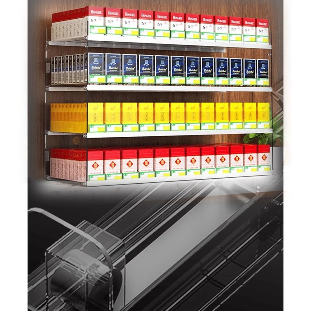 Estante de pared de acrílico transparente organizador rectangular de cajetillas expendedor expendedora