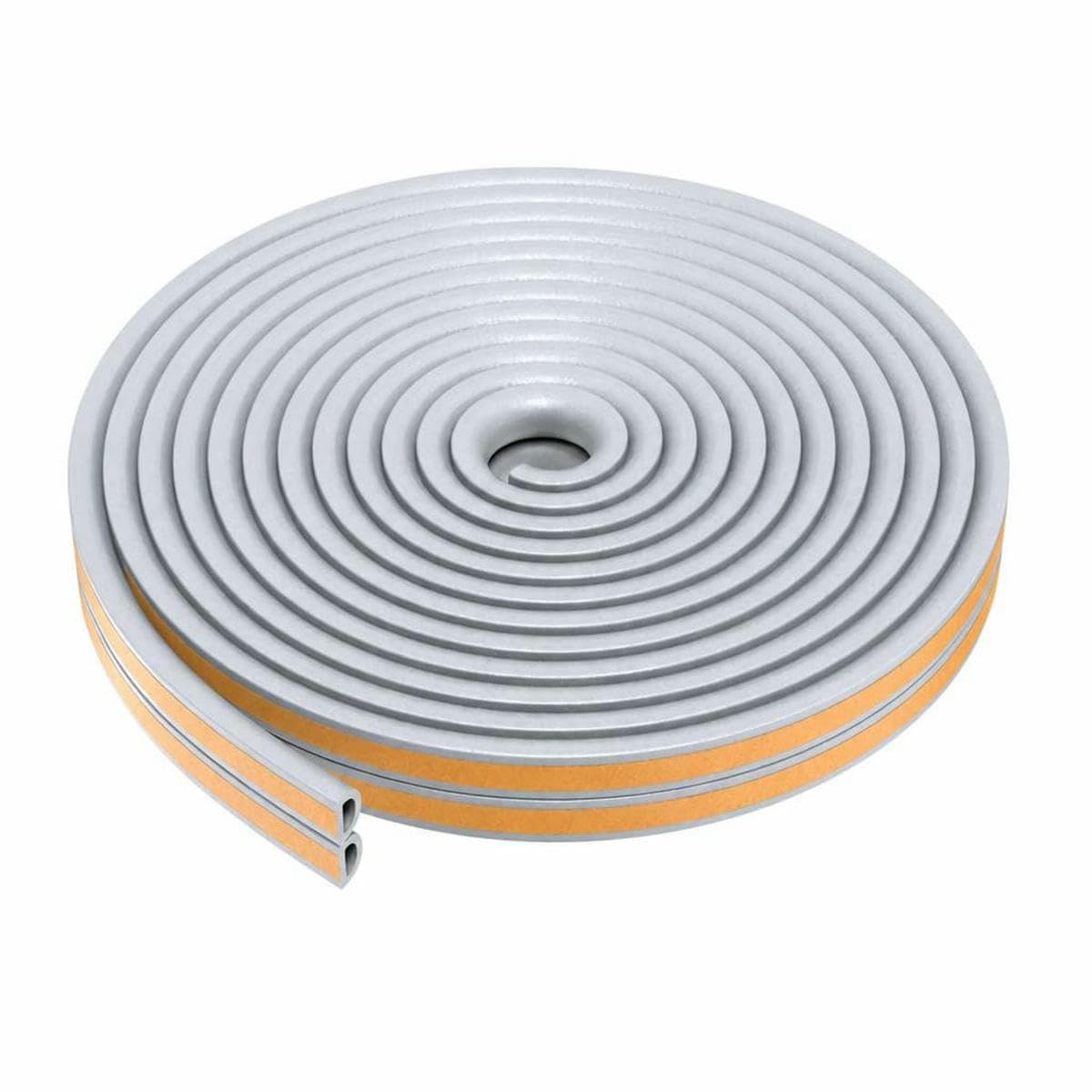 5m/10m Door Seal Strip Self-Adhesive Draft Stopper Tape Window Weather Stripping Insulation Noise Rubber Sealing Strip-D grey-5M (16.4ft)