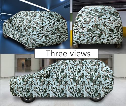 Image of Auto Hub Car Cover Compatible with Amaze (Model- 2024-Till Date) with Mirror Pocket, Soft Cotton Lining, Amaze Car Cover Waterproof - Forest Look