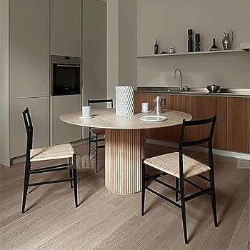 Amazon｜WXQダイニングテーブル 無垢材 丸テーブル 木製台座