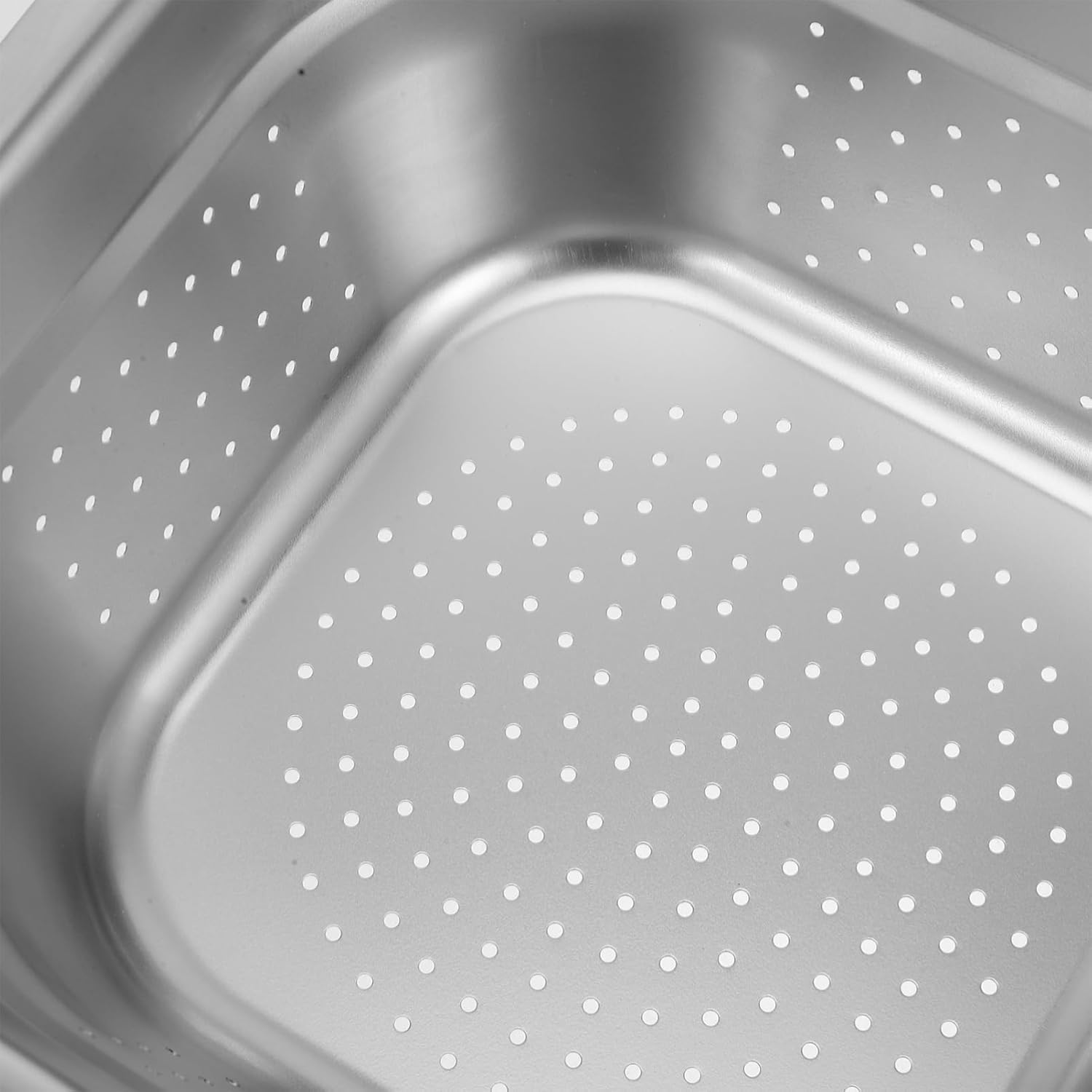 Grande Scolapasta in Acciaio Inox per Lavare Le Verdure, Colino da Cucina Resistente E Capiente, Ideale per Cucinare E Preparare Gli Alimenti. Silver 25.00X25.00X10.00CM