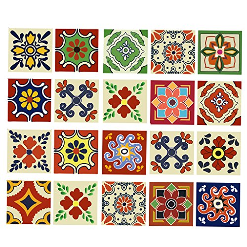 20x ���U�C�N�ǃ^�C���X�e�b�J�[�L�b�`���o�X���[���^�C���X�e�b�J�[c 15x15 cm