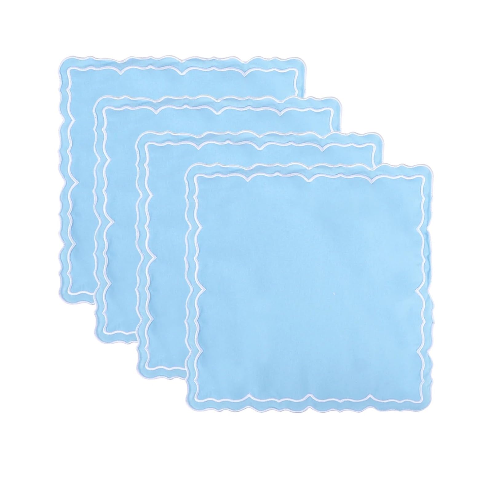 WZPTLKIBAD Dinner Placemat Napkins, Scallop Edge, 13 * 19 inch