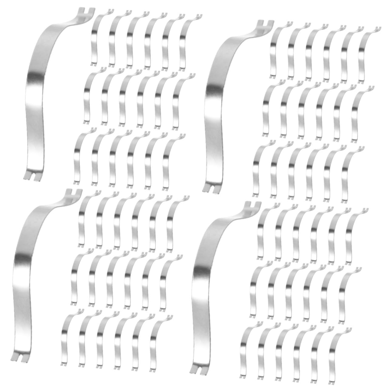 PRETYZOOM 400 Pièces crochet de cadre photo clips de fixation clip de fixation support cadre crochet pour cadre photo pinces à ressort en métal outil de cadrage alliage d'aluminium Silver