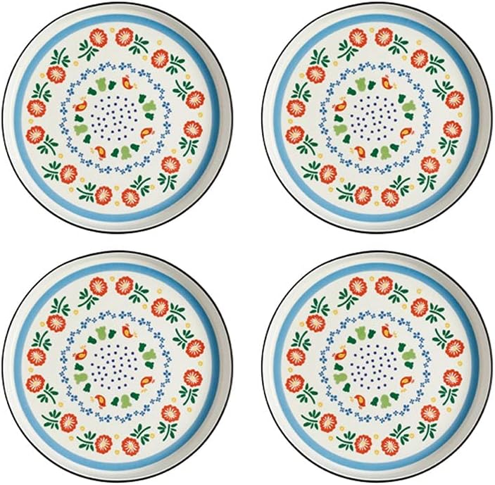Sauce Dish Set of 4 Ceramic Sauce Dish Soy Sauce Dipping Plates Snack Sushi Fruit Appetizer Plates Side Dishes 4.33inches Dip Bowls (Blue 2)