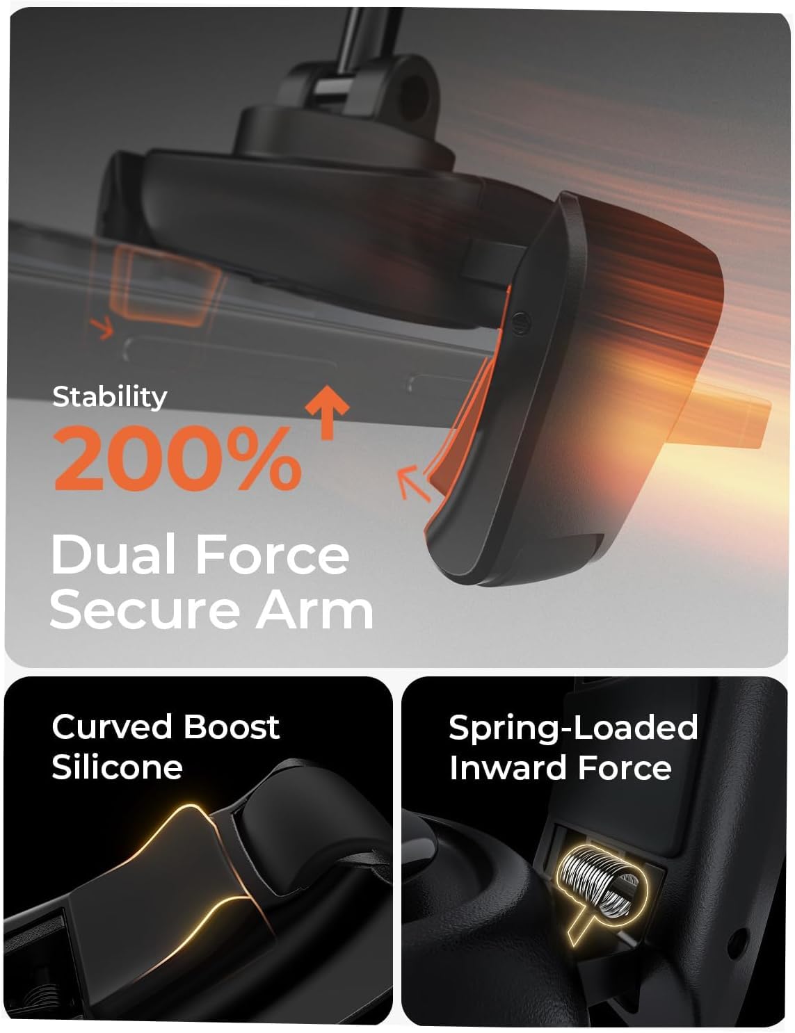 LISEN Suction Phone Mount for Car, [95% Cases Friendly] Car Phone Holder Mount Vacuum Dashboard Phone Holder, Car Cell Phone Holder for iPhone 17 16 15 Pro Max Air Galaxy S26 S25 Cases, Gifts for Mom — view 8