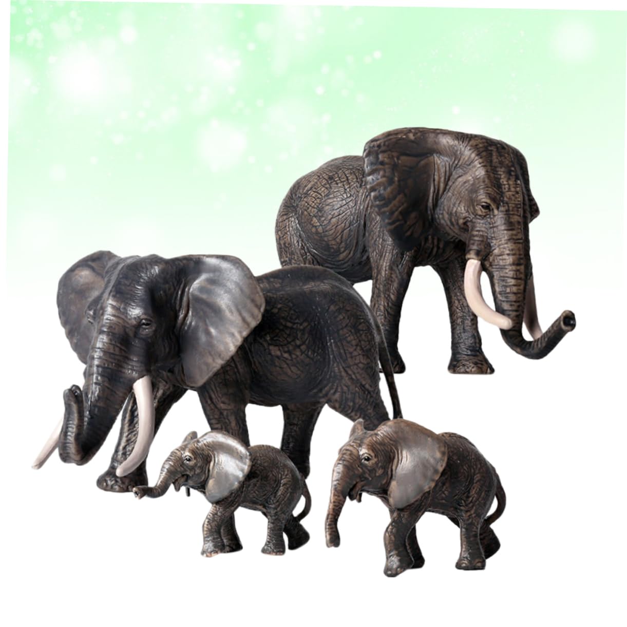 ERINGOGO 1juego Figuras De Elefantes Simulados para Niño Niña Juguete Creativo De Modelos De Animales Salvajes para Decoración y Aprendizaje Naturaleza