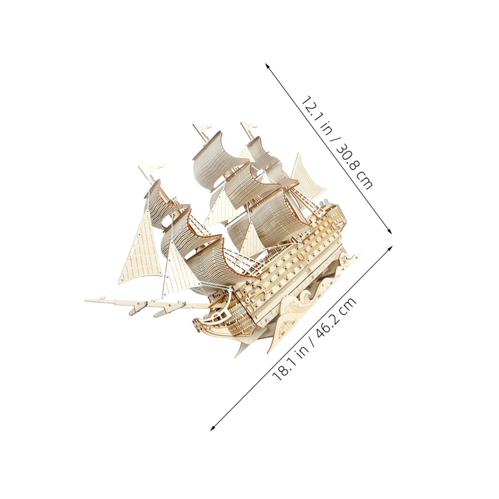 Gogogmee Kit Modellismo Navale Legno Puzzle di Barca Vela per Adulti Kit di Modellismo da Costruire Veliero in Legno Ornamento da Tavolo Decorazioni Nautiche