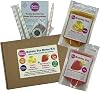 Bubble Heaven Fruity Bubble Tea with Popping Bobas Home Kit 3 to 6 Drinks (Mango & Strawberry)