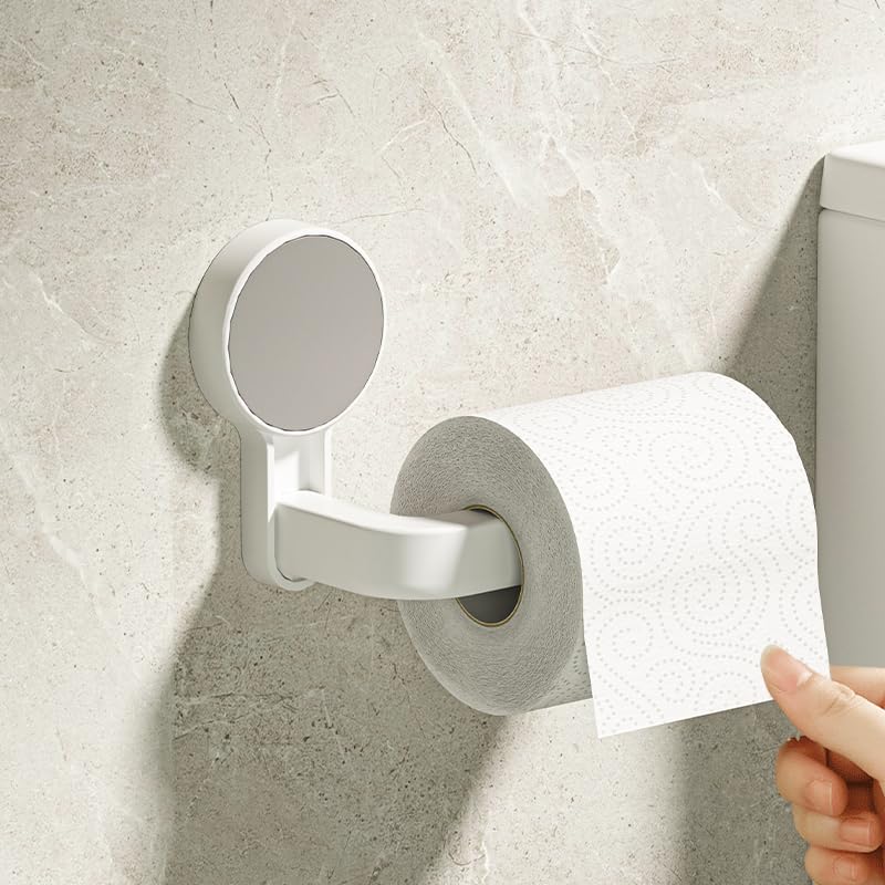 Self Adhesive Toilet Roll Paper Holder for Bathroom, Tissue Holder for Bathroom, No Drill No Hole Magic Sticker Wall Mount Holder with Transparent Cover Space Saving Bathroom Accessories.-image-6